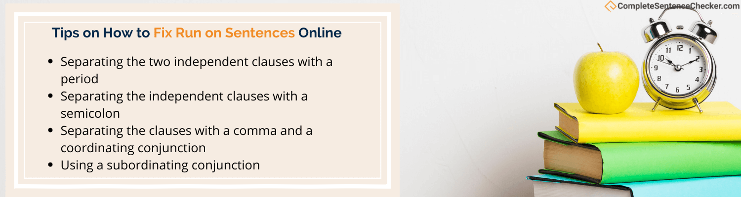 Helpful Run on Sentence Checker Complete Sentence Checker